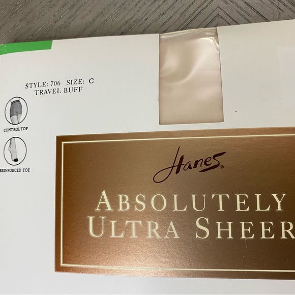 Hanes Pack of (3) 90’s Control Top Sheer Tights Hosiery Pantyhose Women’s Size C - Picture 3 of 13